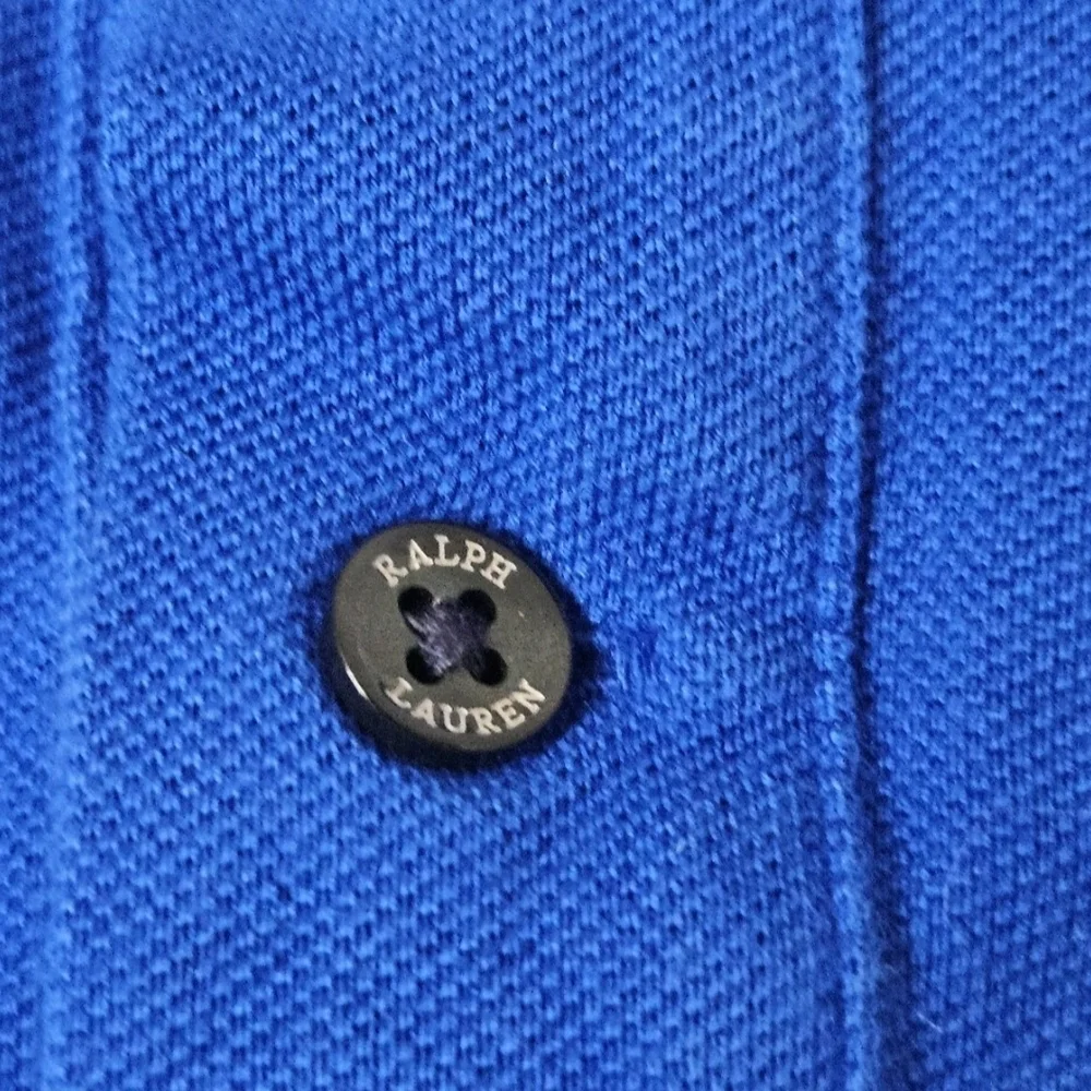 Polo by Ralph Lauren Men's Classic Fit Mesh Blue Polo Shirt Size Large Tall